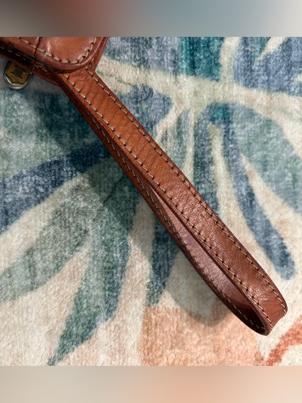 Vintage Celine Macadam Monogram Leather Wristlet Clutch Made in Italy - Picture 10 of 13